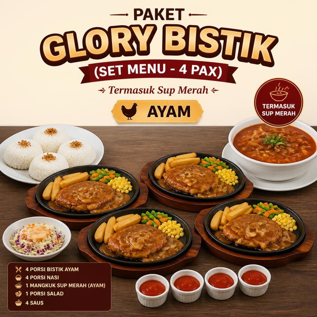 Ayam Te Sate dengan sajian lengkap dan bumbu gurih khas